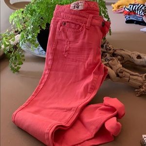 Pink skinny jeans